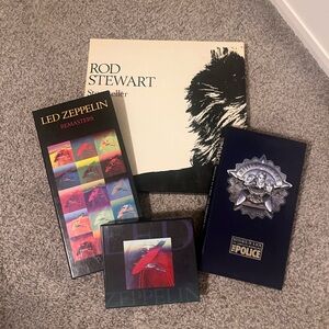 Music CD Box Set Collection: Rod Stewart, Led Zeppelin, The Police